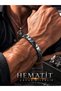 Hematite Men's Bracelet – Fine Series Modern Design Natural Stone Bracelet, with Special Box - 3