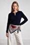 Basic Seasonal Knitwear Cardigan 4410 Lki̇0067 Dark Blue - 4