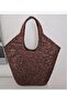 Megahan Handmade Mesh Knitted Paper Rope Shoulder Bag, Glittery/Shiny Design Handmade Daily Bag