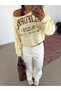 California Printed Elastic Waist Blouse - Yellow - 4