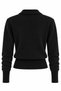 Black Polo Collar Buttoned Knitwear - 261121 - 2