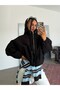 Hooded Cashmere Jacket - Black - 2