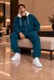 Premium Unisex Hooded Zippered Cardigan Tracksuit Set 3 Thread Threaded - 3