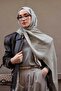 Hexagonal Diamond Gray Ramy Jacquard Shawl 70X200