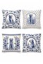 Blue Dogs Patterned 4-Piece Throw Pillow Cover Set - 3