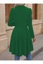 Women's Long Sleeve Collared Front Buttoned Long Atlas Blazer Jacket - 2