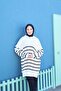Zippered Striped Knitwear Tunic - 3
