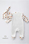 Mother's Honey Written Newborn Baby Romper Hat Set Bee Patterned 100% Cotton Snap Fastener Baby Romper - 6