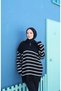 Zippered Striped Knitwear Tunic - 4