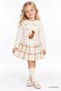 Girl's Dress with 3 Straps, Cat Print, Baby Collar