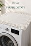 Cotton Ruffle Washing Machine Cover Decorative Protective Cover 60X80Cm - 2