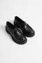 Women's Daily Black Crocodile Pattern Thick Sole Oxford Loafer Shoes - 3