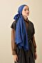 İman I Kafes Navy Blue Tencel Cotton Silk Shawl 70X200 - 5