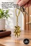 4 Pieces Brass Theodolite Keychain – Theodolite Figure Decorative Keychain and Keychain, 12 cm