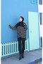 Zippered Striped Knitwear Tunic - 2