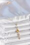Brass Chain Amber Yellow Gold Color Zircon Stone Y Necklace - Tj-Bko10230 - 2
