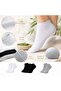 Women's Bamboo Booties Socks 12-Pack |   Breathable Moisture-Wicking Soft, Black White Gray - 4