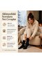 Women's Black Winter Thermal Long Socks, Pack of 6 |   Seamless Towel Socks, Warm and Comfortable, Strong Heel Support - 5