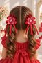 Baby Girls 4-Piece Ortanca Model Ribbon Buckle Set 2 Pens 2 Clips - 3