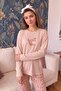 Somon with Love Patterned Bamboo Long Sleeve Women's Pajama Set - 5