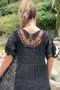 Italian Silk Back Butterfly Lace Sequin Lined Dress - 5