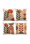 Bohemian Autumn 4-Piece Cushion Cover Set – 43X43 cm Double-Sided, with Hidden Zipper - 3