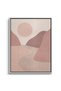 Minimalist Mauve Sun and River Nature Wall Art | Portrait Framed Canvas Print | Luxury Modern Botanical Decor for Living Room - 2