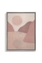 Minimalist Mauve Sun and River Nature Wall Art | Portrait Framed Canvas Print | Luxury Modern Botanical Decor for Living Room - 2