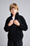 High Collar Zippered Pocket Plush Basic Sweatshirt Cardigan for Boys H2371A826Wn - 3
