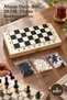 3-Piece Chess and Backgammon Set with Wooden Box – Wooden Game Set, 29 Cm, Chess Backgammon