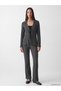 Gencc Quality Lcw Everyday Anthracite Raschel Plain Short Women's Cardigan - 2