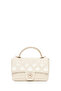 Women's Cream Long Strap Quilted Shoulder Bag Ab20002553 - 6