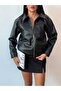 Women's Faux Leather Coat - 2