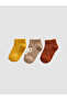 Two Mt Shop Quality Yellow Patterned 3-Pack Boys' Bootie Socks