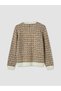 Alita City Lcw Everyday Brown Knitwear Patterned Women's Cardigan with a Difference - 6