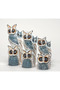 5 Piece Wooden Owl Set – Decorative Wooden Figure Set 30-40-50 Cm, Home and Garden Ornament, Wooden Owl Decor - 2