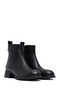 Women's Black Zippered Boots Wf250002Sv - 2