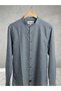 Men's Slim Fit Long Sleeve Court Collar Shirt - 4