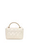 Women's Cream Long Strap Quilted Shoulder Bag Ab20002553 - 3