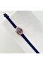 Rise Leather Strap Navy Blue Rose Watch