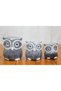 10 Piece Wooden Owl Figure Set – Set of 3 Decorative Pieces with Dimensions 7-8-10 Cm, Tabletop Ornament, Owl Figurine - 2