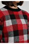 Regular Fit Round Neck Jacquard Women's Black Sweater - 5