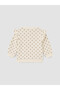 Two Mt Shop Quality Lcw Baby Ecru Polka Dot Baby Girl Thick Sweatshirt - 5