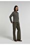 Slim Fit Shirt Neck Checked Women's Gray Long Sleeve Shirt - 3