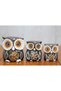 5 Pieces Wooden Owl Set of 3 – Wooden Figure, Mini Decoration Accessory, 7-8-10 cm Dimensions, Owl Figurine, Owl Figurine - 2