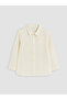 Beige Striped Boys' Shirt - 6