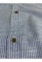 Men's Slim Fit Slim Cut Long Sleeve Striped Judge Collar Shirt - 5