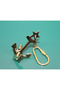 2 Pieces Brass Keychain with Anchor – 13 cm Ring Design Keychain, Key Ring, Brass - 2
