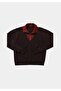 Regular Fit Polo Collar Plain Women's Brown Sweatshirt - 5