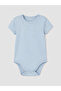 Two Mt Shop Quality Lcw Baby Blue Short Sleeve Printed Baby Boy Bodysuit
